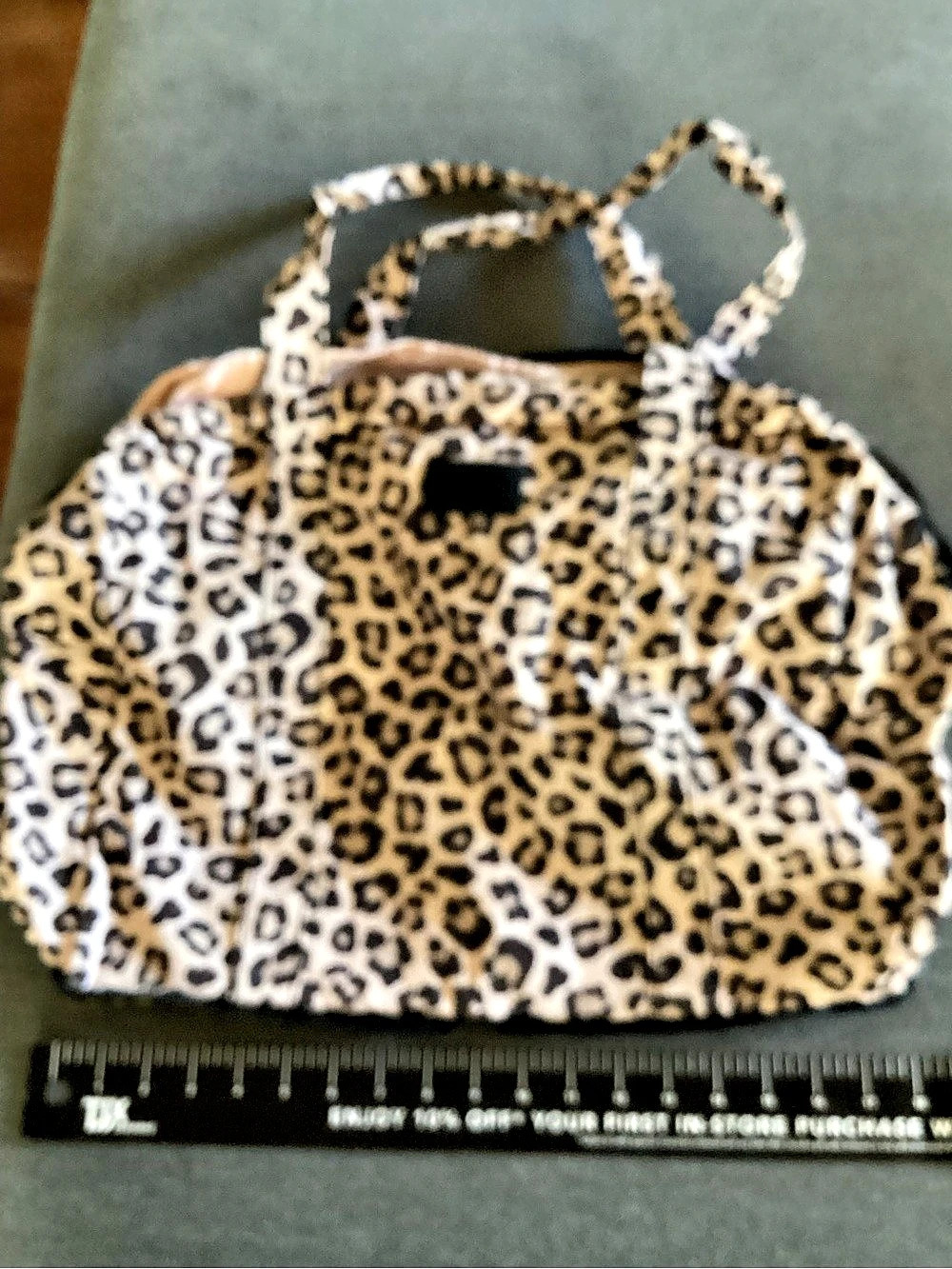 Poppy & Peonies Leopard Print Bag Like New